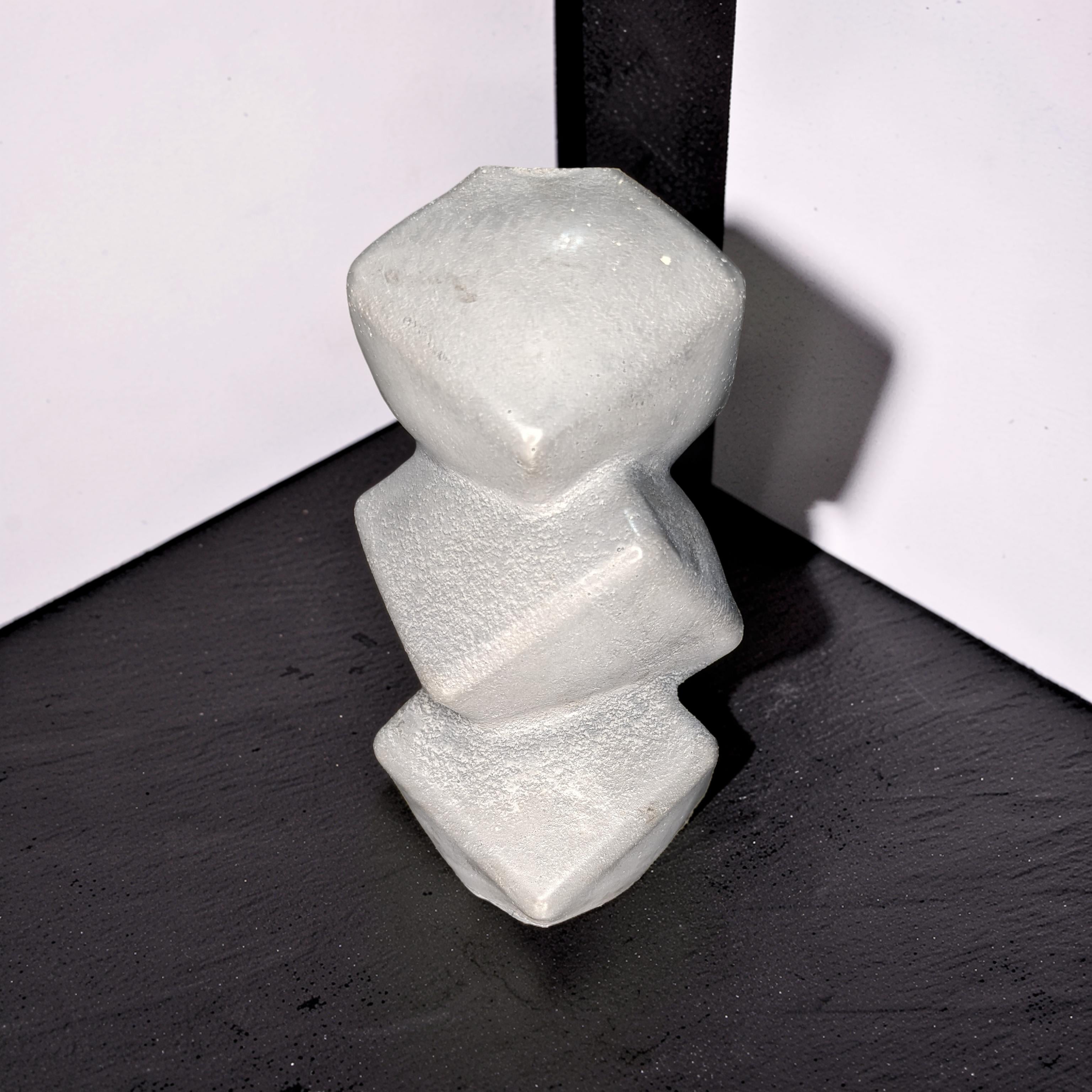 Geometric Concrete Vase, Modern Twisted Cube Bud Vase, Minimalist Brutalist Home Decor, Industrial Table Centerpiece, Single or Set of 2