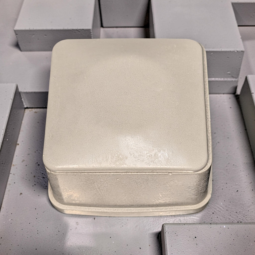 Concrete Jewelry Box with Lid, 3.15" Minimalist Trinket Box, Modern Square Cement Catchall, Ring Dish & Keepsake Container, Desk Organizer
