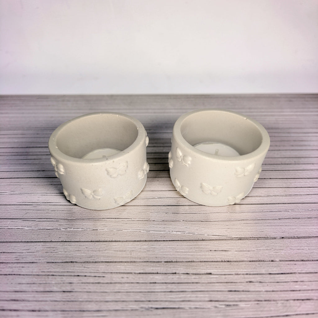 Concrete Bow Candle Holder, Cute Coquette Mini Planter, Aesthetic Tea Light Votive Holder, Small Desk Organizer & Catchall Dish, Ribbon Decor