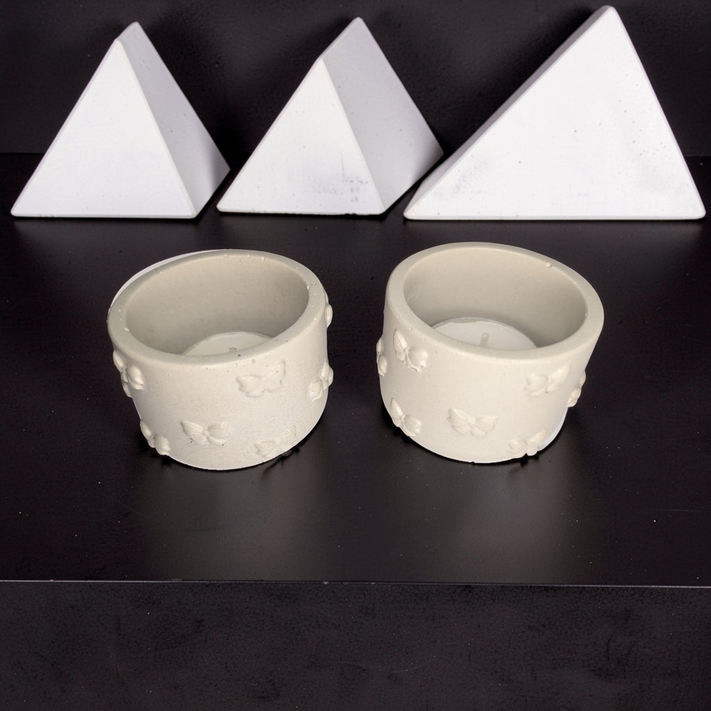 Concrete Bow Candle Holder, Cute Coquette Mini Planter, Aesthetic Tea Light Votive Holder, Small Desk Organizer & Catchall Dish, Ribbon Decor