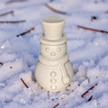 Mini Concrete Snowman Figurine, Paint Your Own Winter DIY Craft, Modern Tiered Tray Decor, Minimalist Holiday Mantel Shelf Accent, Set of 1 or 2