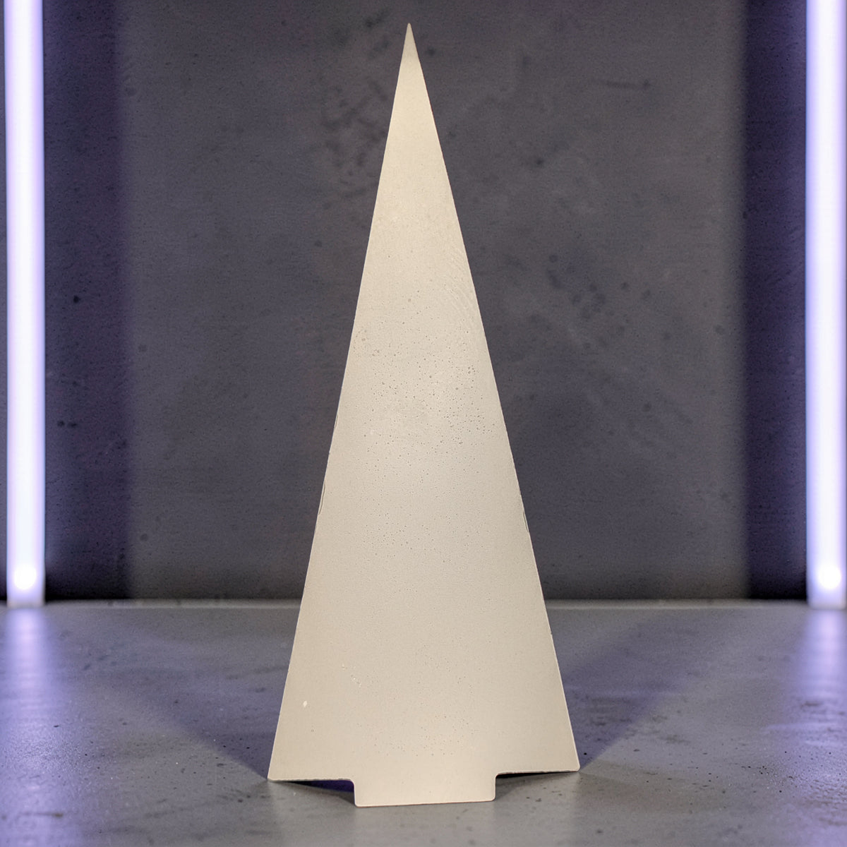 Modern Concrete Christmas Tree Decor, 9" Minimalist Neutral Holiday Tree Figurine, Brutalist Winter Mantel & Shelf Decor, Industrial Xmas Gift