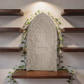 Concrete Fairy House Door, Paint Your Own Baseboard Elf Door, Gothic & Brick Arch Miniature Garden Decor, Whimsical DIY Craft Blanks
